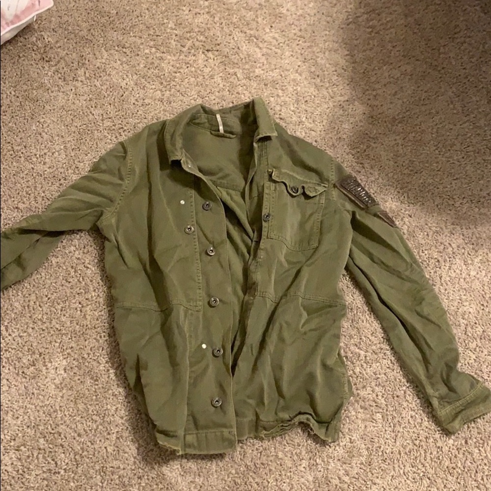 Free People Army Green Jacket